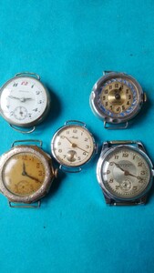  希少品　ジャンク Ｄ　MIDO他古い時計いろいろ 時計 5点