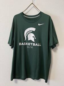 NIKE (ナイキ) NCAA大学バスケ Michigan State (ミシガン州立大学) プラクティスTシャツ (L：USサイズ)