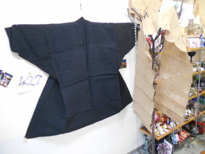 さなえ427　昭和初期の厚手木綿胴着と本麻古布合わせて　ボロ　リメイク素材　越前蔵うぶ出し