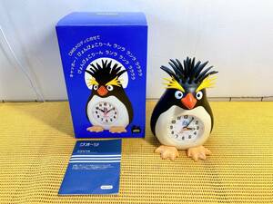 貴重　レトロ　激レア　4RE598RH02　イワトビペンギン　リズム時計　目覚まし時計　置き時計　取説付き　箱付き　長期保管品　現状品