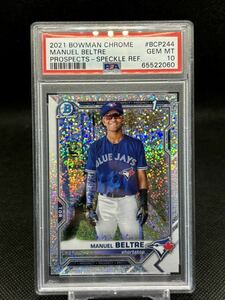 [Manuel Beltre] PSA 10 2021 bowman chrome speckle ref 299枚限定 スパークルリフ プロスペクト トロント ブルージェイズ