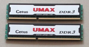 UMAX Cetus DCDDR3-16GB-1333 PC3-10600 DDR3-1333 8GB×2枚＝16GB ①
