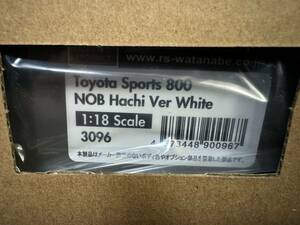 イグニッションモデル ig1/18 トヨタスポーツ800 ノブハチ ホワイト/レッド Toyota Sports 800 NOB Hachi Ver White ignition model IG3096