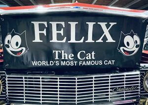 フィリックス FELIX ビニール バナー インパラ ローライダー ホットロッド ベルエア ムーンアイズ ガレージアメリカン雑貨 シボレー