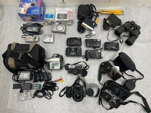 ＃3678A カメラまとめ デジタルカメラ 一眼レフ ビデオカメラ アクセサリー 他付属品 等 MINOLTA Canon Panasonic 他 動作未確認 現状保管