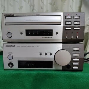 音出し動作品【KENWOODチュナーアンプR-SA7+カセットデッキX-SA7】色々メンテ、ベルト交換、再録良好、ケンウッド