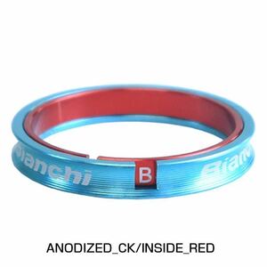 【新品未使用】【ビアンキ純正パーツ】2個セット Bianchi ALLOY SPACER （アルミスペーサー）5mm コラムスペーサー ロードバイク