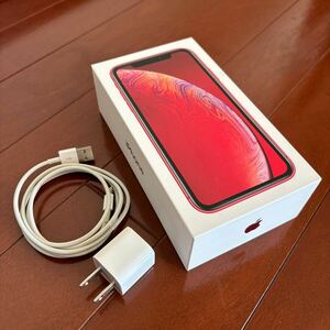 Apple iPhone X r 赤　箱　USBケーブルとUSB電源アダプタ付き（新品未使用品）