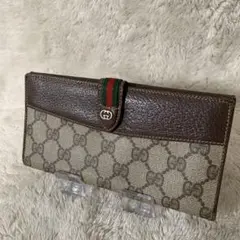 GUCCI グッチ　OLD 長財布　ウォレット　GC シェリーライン　レザー