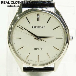 SEIKO/セイコー ドルチェ 純正ベルト付き ホワイト文字盤 腕時計 8J41-0AJ1 /000