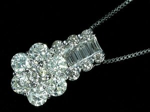 KR11502SS【1円～】新品【RK宝石】≪DIAMOND≫ 豪華絢爛!! 極上ダイヤモンド 総計1.00ct!! Pt900 Pt850 高級ネックレス ダイヤ