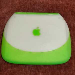 Apple iBook G3 クラムシェル /M6411 /キーライム /466MHz 64MB 10GB OS9.2.2 [ジャンク] 起動OK /画面劣化 /落書き /DVD故障 /AC付属