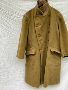改四五式 大正七年 1918年 日本陸軍 将校用外套 コート ウール 継ぎ接ぎ ジャパンヴィンテージ 三號 ダブルブレスト