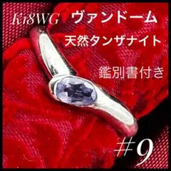 鑑別書付き　ヴァンドーム　タンザナイト　#9リング　総重量2.77g