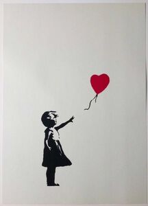 Banksy GIRL WITH RED BALLOON WCP SCREEN PRINT バンクシー シルクスクリーン ポスター 村上隆 BASQUIAT DOLK Invader kaws