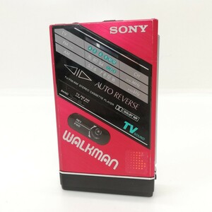 6 SONY ソニー WALKMAN ウォークマン FM AM ポータブルカセットプレーヤー WM-F101 カセットプレーヤー ラジオ レッド 通電未確認 ジャンク