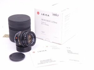 LEICA/ライカ レンズ SUMMICRON-M 50mm F2 ブラック 11826 ライカMマウント ケース・説明書・元箱付 ズミクロン ◆ 6DF21-3