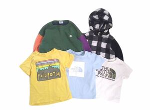 豪華5点 キッズ福袋 NORTH FACE PATAGONIA CHAMPION 半袖Tシャツ フリース スウェット ベビー 80cm 90cm 100cm ノースフェイス 2404139