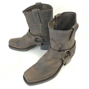 USA製ビンテージ★フライ/FRYE【6.5M/23.5cm/茶/BROWN】ハーネス/リングブーツ/本革/グッドイヤー製法/ウエスタン/boots/Shoes◆pWB98-5