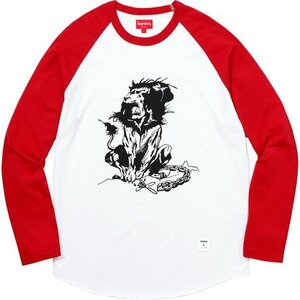 Supreme 18SS Week11 Lion Raglan Baseball Top Red Small 国内正規品 新品未使用 納品書タグ付 シュプリーム ラグランTシャツ 赤 Sサイズ