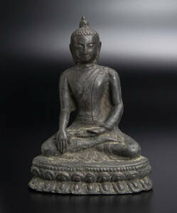 十八世紀 銅释迦牟尼佛坐像 共箱 中国 古美術 仏像