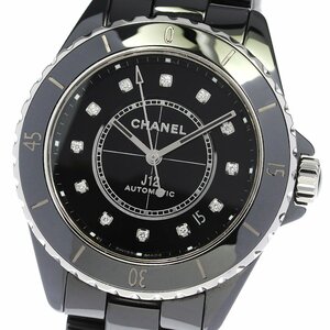 シャネル CHANEL H5702 J12 黒セラミック 38MM 12Pダイヤ 自動巻き メンズ 美品 _793790