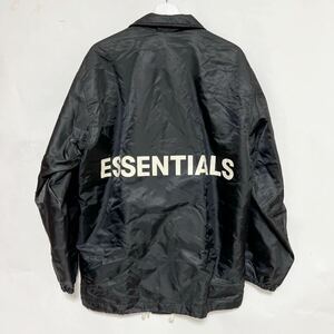 FOG ESSENTIALS エフオージー エッセンシャルズ コーチジャケット ナイロンジャケット M ブラック 中古