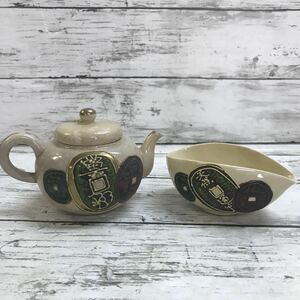 【長期保管品】薩摩焼 茶器 急須 湯冷まし 銭柄 煎茶道具 茶器セット 茶道具 金彩 