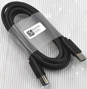 (未使用品) USB3.0 ケーブル Aタイプオス-Bタイプオス (長さ1.8m 180cm) (DELL製 ブラック) 同梱対応 (PU03 x3s