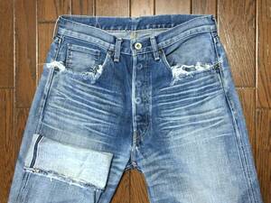 リーバイス ＬＥＶＩ’Ｓ 44501 ビンテージ レプリカ ひげ落ち ジーンズ ｗ３２ 大戦モデル ペンキステッチ ハチノス 復刻 デニム 赤耳 LVC