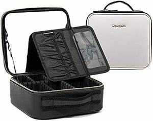 ROWNYEON メイクボックス 鏡付き 大容量 コスメボックス 持ち運び プロ用 化粧品入れ 化粧ボックス 化粧箱 メイクバッグ