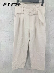 ◇ ◎ IENA イエナ ベルト付 ワイド パンツ サイズ34 ベージュ レディース