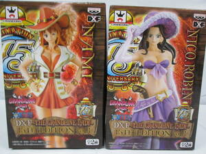 未開封 希少 レア ワンピース DXFフィギュア ONE PIECE THE GRANDLINE LADY 15th Edition ナミ ＆ ロビン 計2体セット