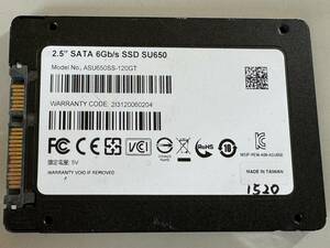  ADATA SSD120GB【動作確認済み】1520
