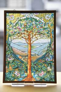 ◇　Louis C Tiffany　Tree of Life〔生命の樹〕ステンドグラス　GLASSMASTERS　Made in USA ◇　本物　グラスマスター 