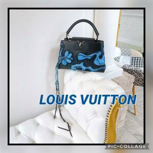 ◯極美品◯LOUIS VUITTON カプシーヌ MM ニコラス・フロボ 2way ハンドバッグ ルイヴィトン M53906 ブラック ブルー 限定品 シリアル