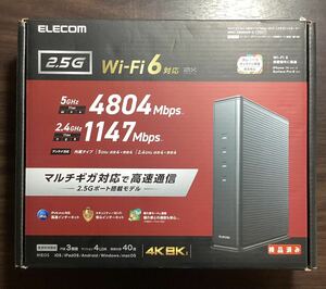 Wi-Fi 6(11ax) 4804+1147Mbps Wi-Fi 2.5ギガビットルーター WRC-X6000QS-G/中古/動作済み