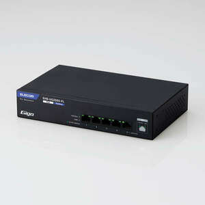 1000BASE-T対応5ポートPoE対応スイッチングハブ メタル筐体/内蔵電源 IEEE 802.3af/at(PoE+)準拠 合計78Wまで給電可能: EHB-UG2D05-PL