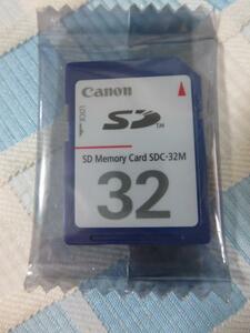 未使用SDメモリーカード CANON 32MB SDC-32M