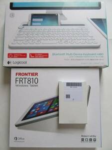 ★新品★FRONTIER MS Office付 Winタブ FRT810★Logicool キーボード K480WH