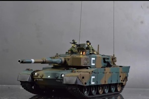  1/35 陸上自衛隊９０式戦車 組立塗装済完成品+フィギュア人形2体