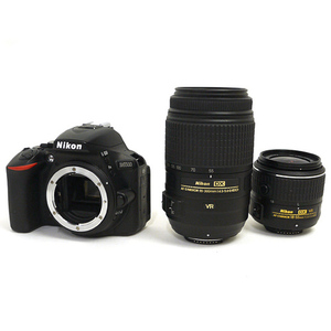 【中古】Nikon D5500 ダブルズームキット ブラック 訳あり 元箱あり [管理:1050022453]