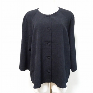 #apc Ts コレクション 詩仙堂 ヒトシタムラ ジャケット 黒 ちりめん 七分袖 薄手 レディース [813204]