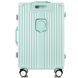 スーツケース Mサイズ フレームタイプ アルミ USBポート付き軽量 おしゃれ 静音 海外 TSAロック 高級感 中型 4～7日 フック式底足