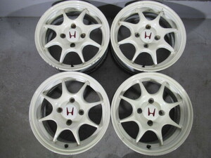 激安即決 希少 ASAHI-TEC製 DC2 TYPE-R 96 Spec 前期 純正 15×6JJ 114.3-4H+50 64Φ 中古アルミホイール 4本 インテグラ DC2 DB8 Y00033