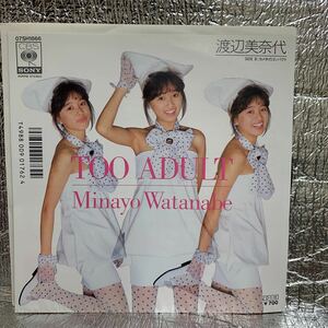 送料140 美品 EP/渡辺美奈代　TOO ADULT/カメオのコンパクト/おニャン子クラブ