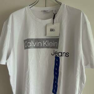 未使用 Calvin Klein Jeans カルバンクラインジーンズ ロゴTシャツ L ホワイト 白 