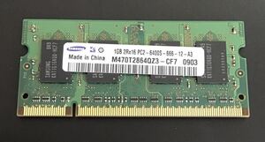 SAMSUNG★1GB 2R×16 PC2-6400S-666-12-A3★ノートPC未使用品★1GB★②