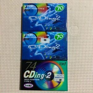 TDK CDing2 70x2.74. ハイポジション カセットテープ3本セット【未開封新品】■■