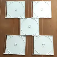 CD DVD 空 スリムケース 5mm 5枚　白色
